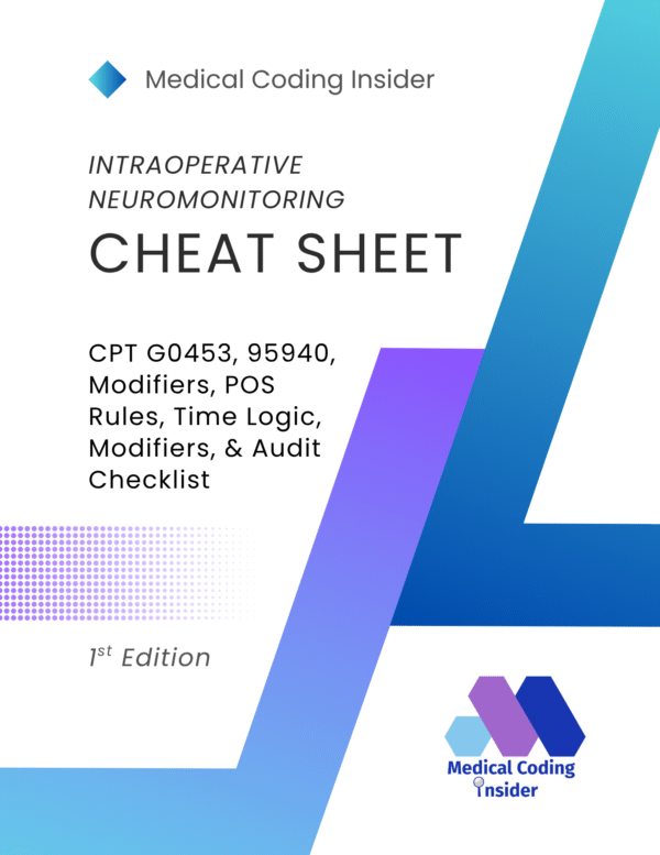A book cover saying "Intraoperative Neuromonitoring Cheat Sheet".